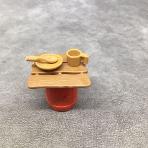 Playmobil Barrel Table, Cup, Bowl, Spoon- Light "Wood" Top- Pirate/Western Theme